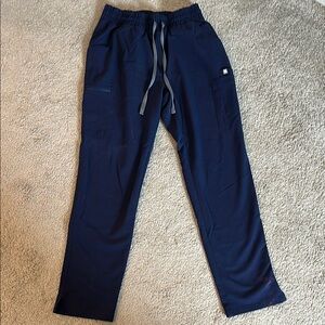 Figs High Waisted Ruched Straight Leg Scrub Pants